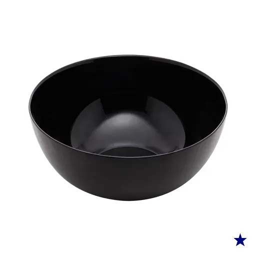 Bowl De Vidro 1,8l Tigela Cumbuca Lyor Saladeira Diwali Black Opalino 21cm