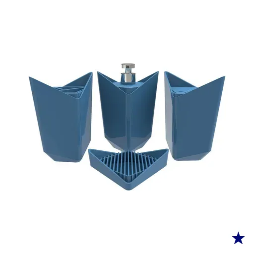 Kit Banheiro Prisma Crippa Com 4 Peças (Porta Escova, Porta Sabonete Líquido…