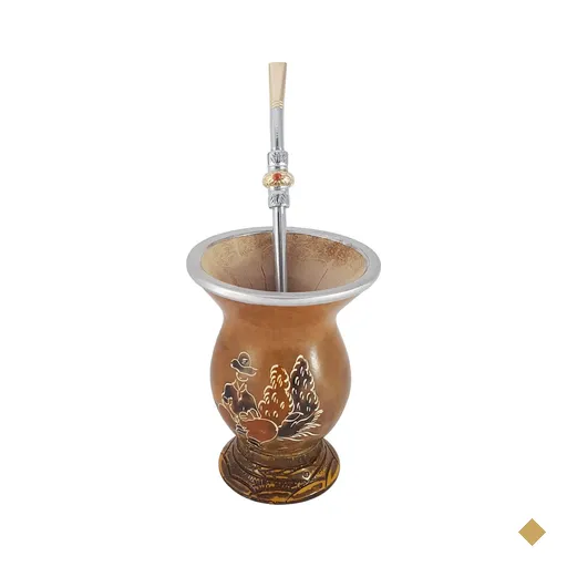 Conjunto Kit Cuia E Bomba Para Chimarrão Mate Terere Porongo Gaucho