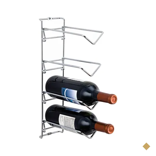 Adega de Parede 4 Garrafas Suporte de Vinho Pequena Porta Garrafa Aramada…