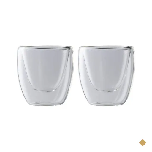 2 Copos com Parede Dupla Blend em Vidro 80ml Maxwell e Williams