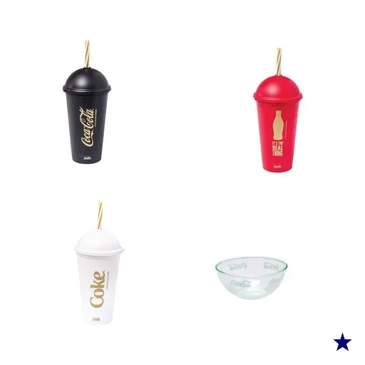 Conjunto Pipoca com 3 copos Shake Coca-Cola - original