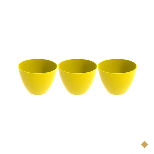 Kit 3 Tigelas Redonda Grande 6,2L Amarela Crippa Servir Salada Frutas Pratos…