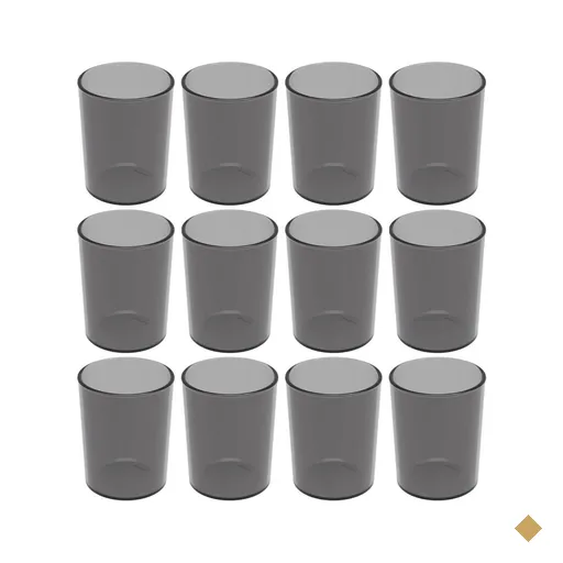 Conjunto 12 Copos Crippa 400ml Fumê Plástico Água Suco Escolar Restaurante…