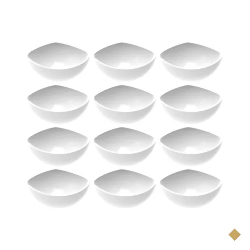 12 Bowls Trio Brancos Cumbucas Grandes 500ml Plástico Sopas Caldos Salada…