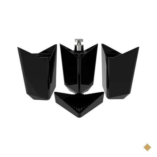 Kit Banheiro Prisma Crippa Com 4 Peças (Porta Escova, Porta Sabonete Líquido…