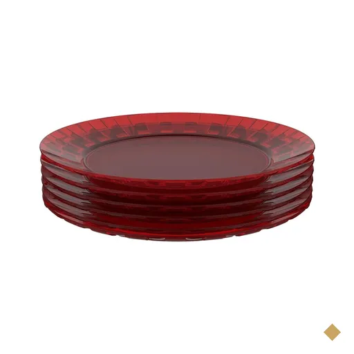 Jogo 6 Pratos Vermelhos Grandes 26cm Crippa Servir Mesa Posta Porções…