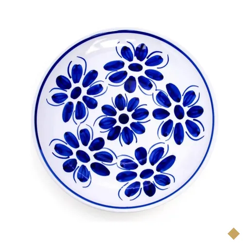 Prato sobremesa 18,5 cm, pintado a mão Monte Sião - Vintage