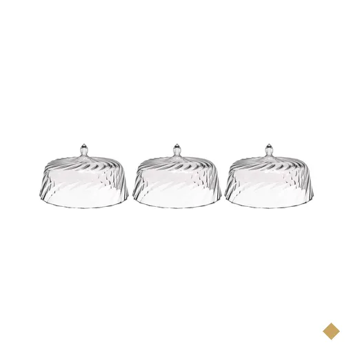 Kit 3 Cúpulas de Plástico 25cm Transparente para Bolos Tortas Doces Pratos…