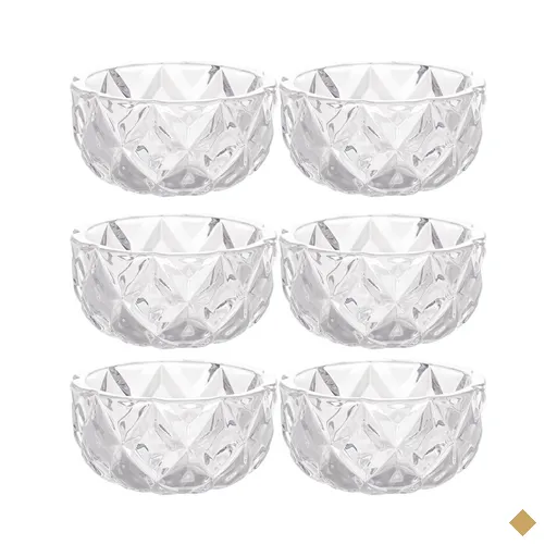 Conjunto de Potes de Sobremesa 6pçs Lyor 270ml Bowls de Cristal de Chumbo Deli…