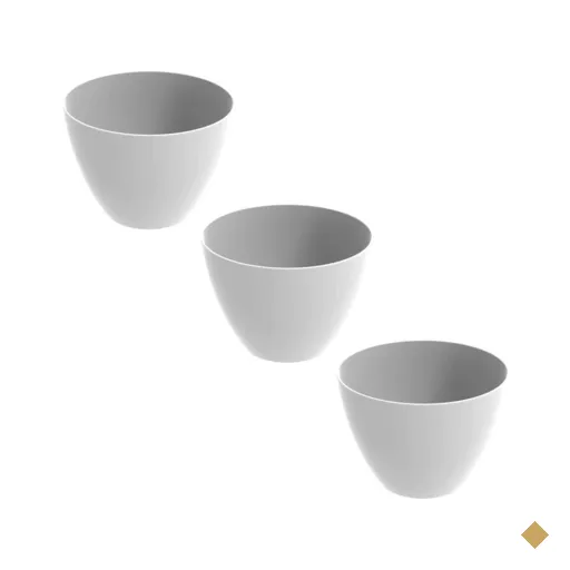 Kit 3 Tigelas Redonda Grande 6,2L Branca Travessa Servir Sal