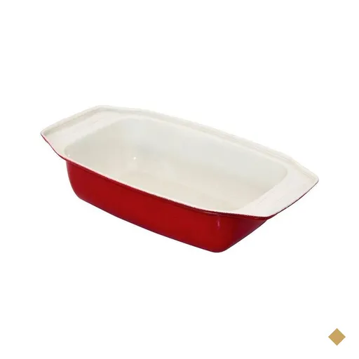 Forma Bolo, Pão, 27 x 16  - bicolor aço e ceramica