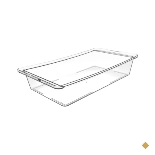 Travessa Hermética Retangular com Tampa 4,8L Transparente Frutas Legumes…