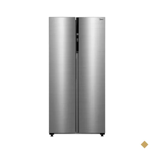 Refrigerador Side By Side Midea de 02 Portas Inverter com 442 Litros Inox Claro