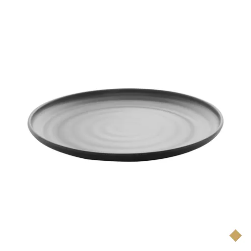 Kit 6 Pratos de Melamina Preto Fosco 25,5cm para Sushi Casa Restaurante…