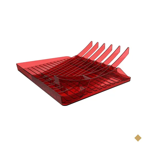 Escorredor de Pratos Louças Talheres Vermelho Smart S Crippa Pia Cozinha