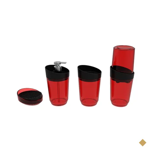 Kit Banheiro Crippa 4 Peças Porta Escova Porta Sabonete Líquido Porta…