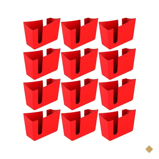 Kit 12 Porta Guardanapos de Mesa Organizador Trio Crippa Vermelho Restaurante…