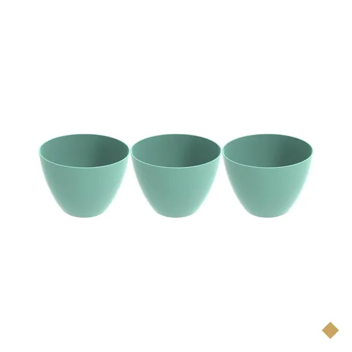 Kit 3 Tigelas Redonda Grande 6,2L Verde Menta Crippa Travessa Servir Salada…