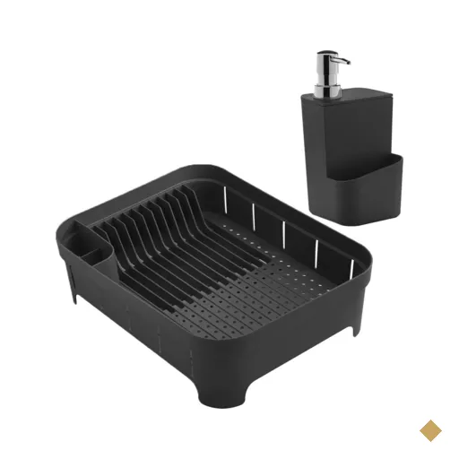 Conjunto Escorredor de Louça Pratos Talheres e Dispenser de Detergente 650ml…