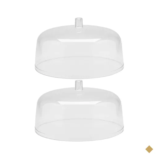 Kit 2 Cúpulas para Prato de Bolo 30cm Tampas Boleira Natural Cozinha Padaria…