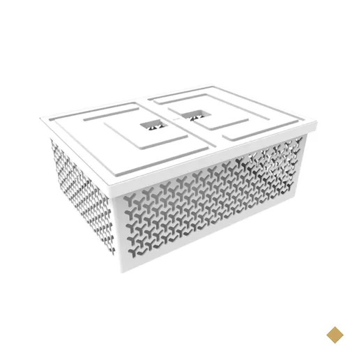 Caixa Organizadora com Tampa Branco Cesto Grande Crippa Brinquedos Closet…