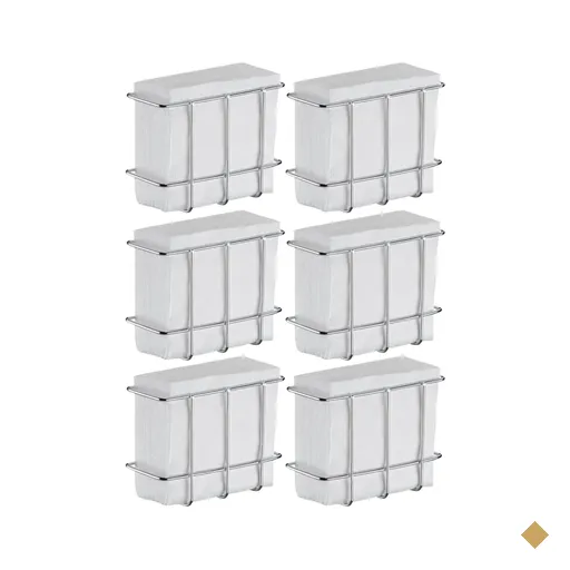 Kit 6 Porta Guardanapos Aramado Cromado Pequeno Buffet Mesa Café Restaurante…