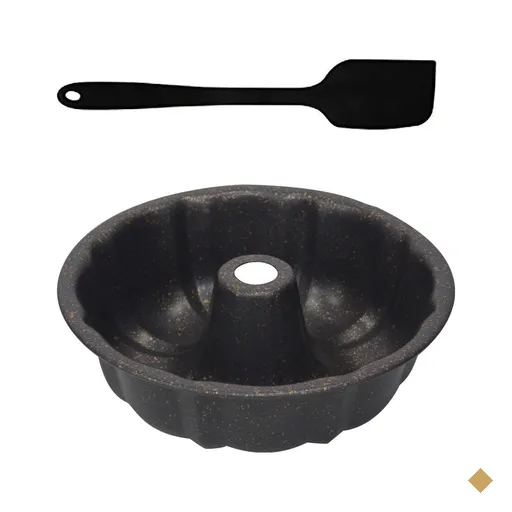 Forma para Flan Pudim bolo cone no meio com espatua