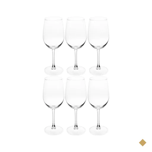 Jogo 6 Taças de Vidro para Vinho Tinto 420ml Lyor Degustação Branco Rose…