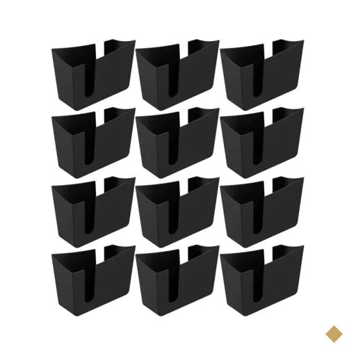 Kit 12 Porta Guardanapos de Mesa Preto Organizador Trio Crippa Restaurante…
