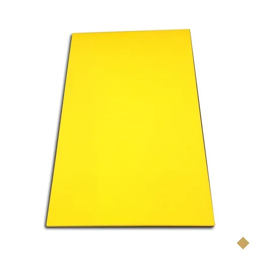 Tabua de Corte Lisa em Polietileno - Amarela - 50 x 30