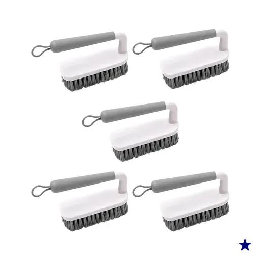 Kit 5 Escovas para Lavar Piso Calçado Roupa Escovão Anatômico Flow Bege…