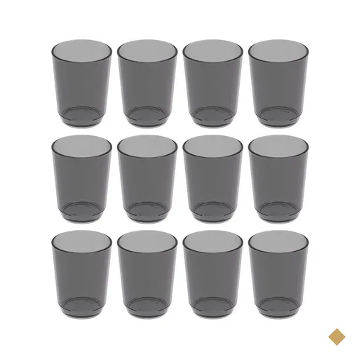 12 Copos Crippa 500ml Plástico Fumê Suco Água Bebidas Escolar