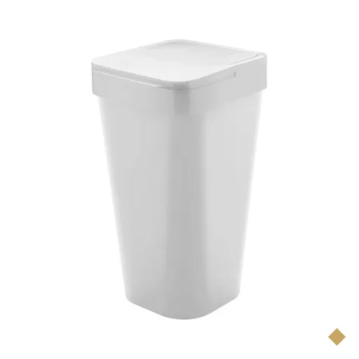 Lixeira 15 Litros P/ Cozinha ou Banheiro Cesto de Lixo Plástico Izzy OU Branco