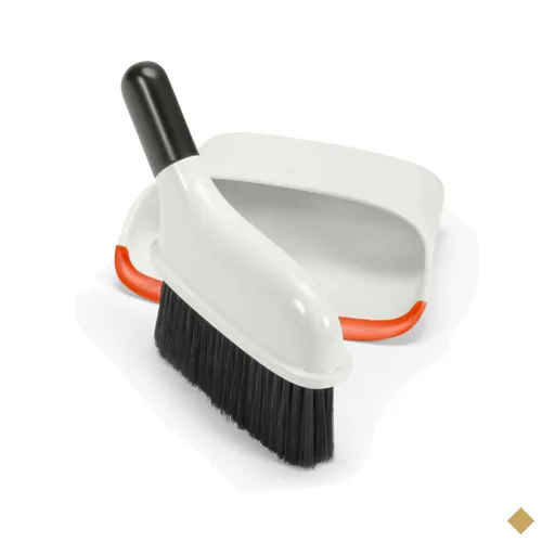 Vassoura e Pá Compacta OXO Branco e Laranja