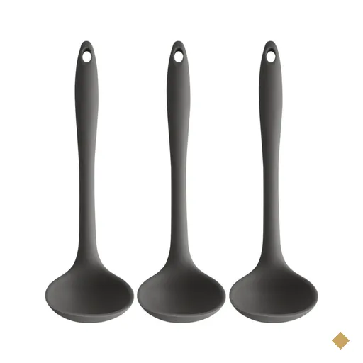 Kit 3 Conchas de Silicone Cozinha Utensílio Feijão Sopa Cald