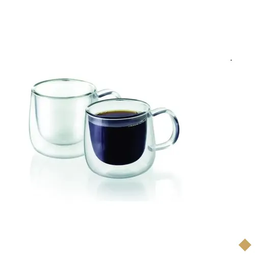 Conjunto de 2 Xicaras para cafezinho, de parede dupla 100 ml