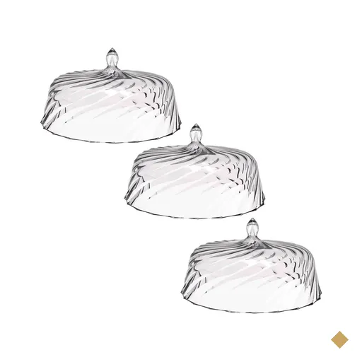 Kit 3 Cúpulas de Plástico 30cm Transparente para Bolos Tortas Doces Padaria…
