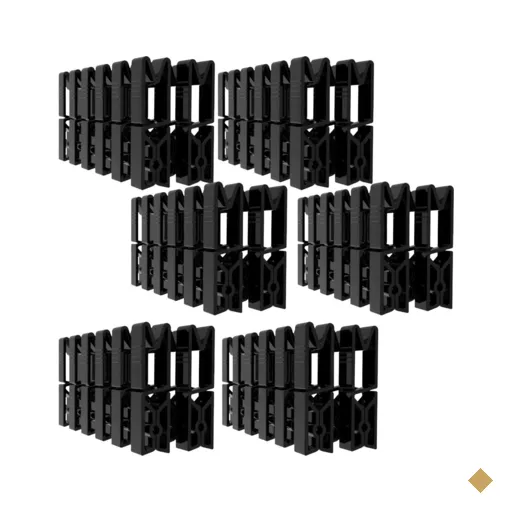 Kit 72 Prendedores de Roupas Preto Original Crippa Grampo Pregador Lavanderia