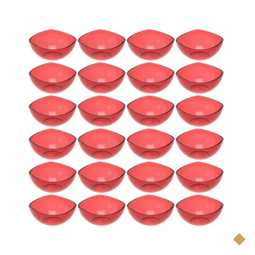 24 Potes para Doces Sobremesas Restaurante Hotel Vermelho Transparente…