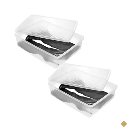 2 Caixas Organizadoras para Botas Cano Longo Ordene Empilháveis Transparentes…