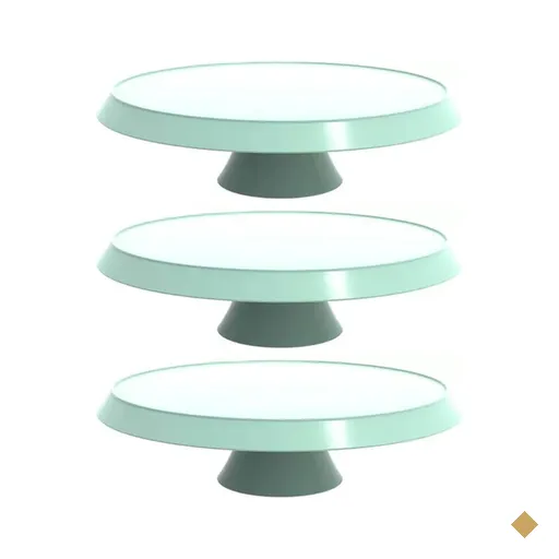 3 Cúpulas Plástico 30cm Bolos Tortas Doces Pratos Verde Menta Bubble Crippa