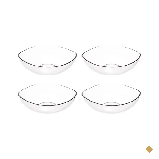 4 Saladeiras Tigela Trio Plástica Transparente Crippa Salada Pipoca Doces…