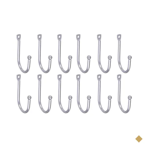 Kit 12 Ganchos Multiuso para Fixação Parede Porta Cabideiro