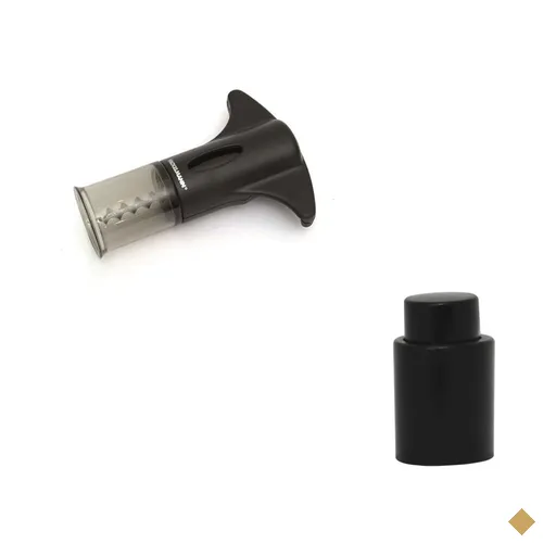 Abridor de vinho - saca rolhas com tampa para vinho