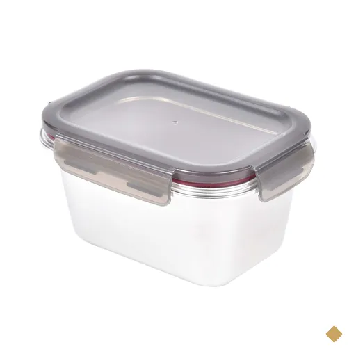 Pote Retangular em Aço Inox 1 Litro Kenya