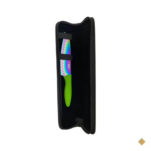 Faca Titanium Santoku 7" - Estojo Case Courino Presente
