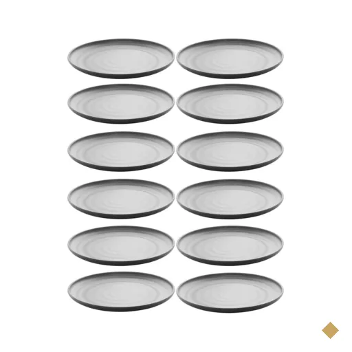 Kit 12 Pratos de Sobremesa Oriental em Melamina 18cm para Restaurante Japonês…