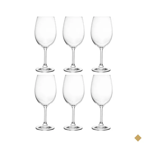 Conjunto 6 Taças de Vinho 450ml Cristal Para Degustação Somm