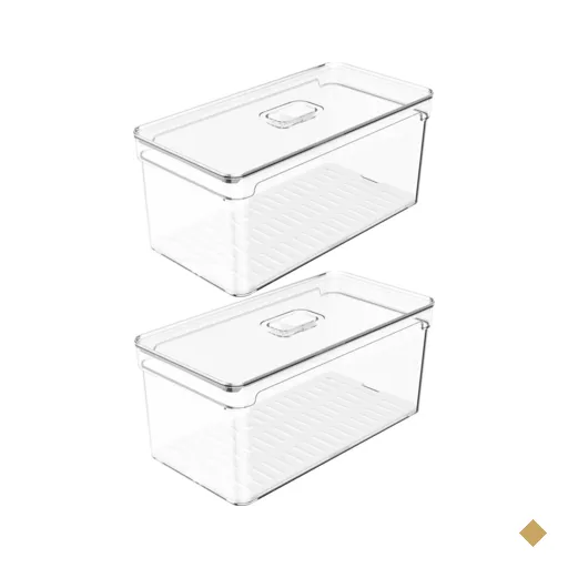 Kit 2 Organizadores De Geladeira 5L Porta Frutas Legumes Vegetais Com…